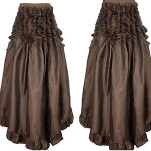 Steam punk wrap tool skirt – cape brown new goth